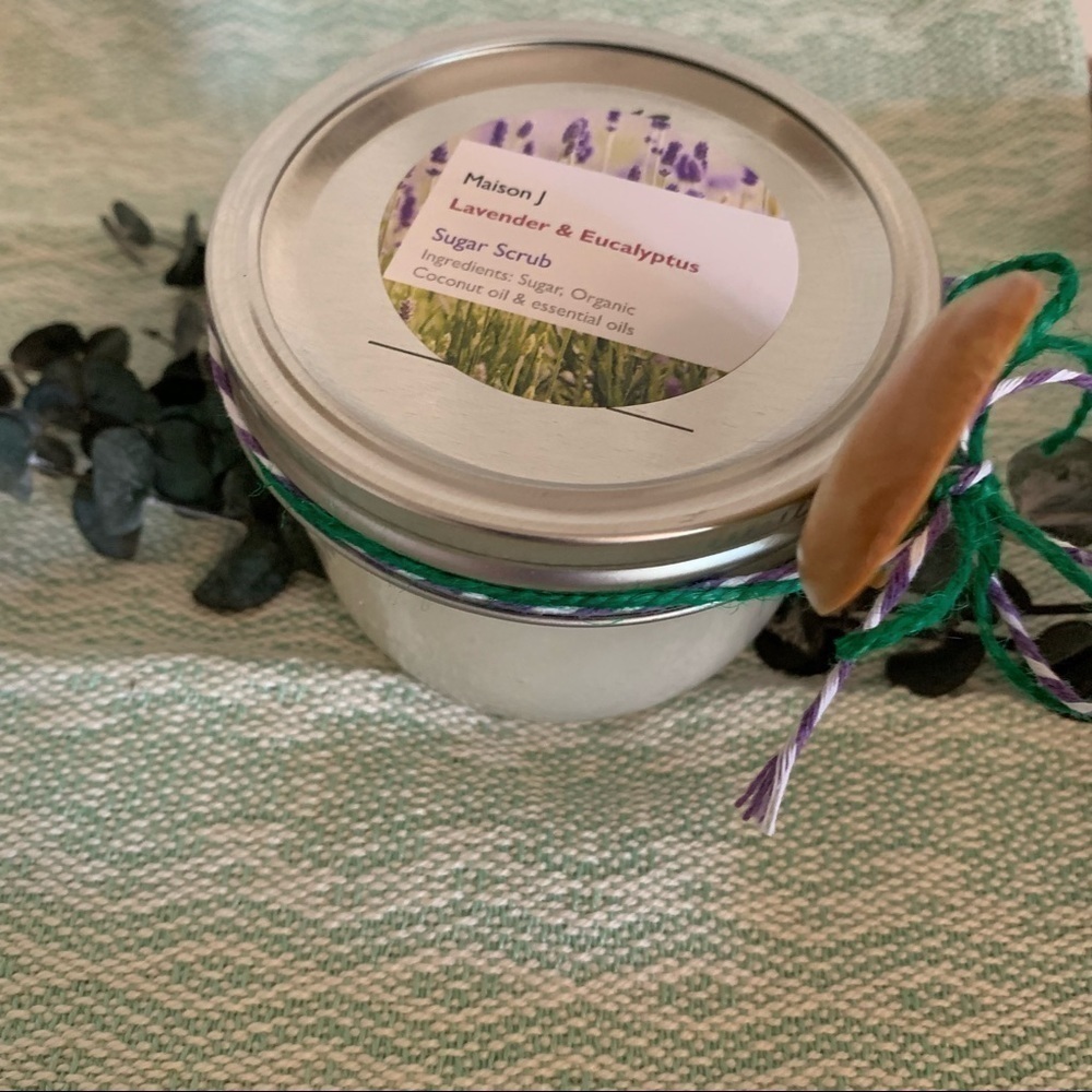 Lavender & Eucalyptus scrub, hand crafted exfoliating moisturizing all natural